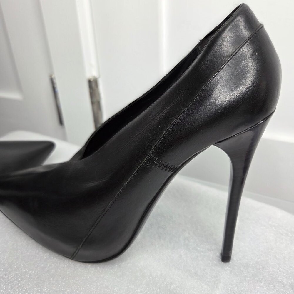 Women's Burberry Prorsum Black Leather Stiletto Pumps - Size 41 - Picture 5 of 12